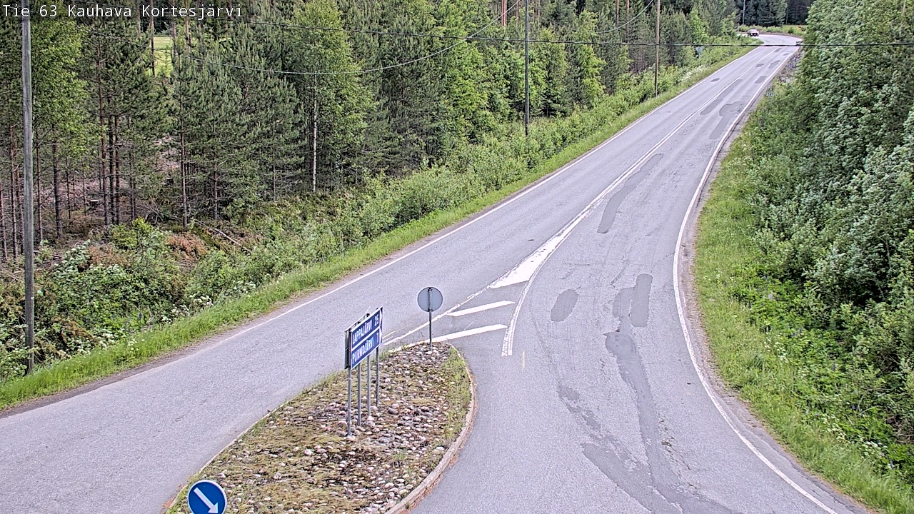 Weather Camera Image Väg 63 Kauhava Kortesjärvi, Kauhava, Etelä-Pohjanmaa