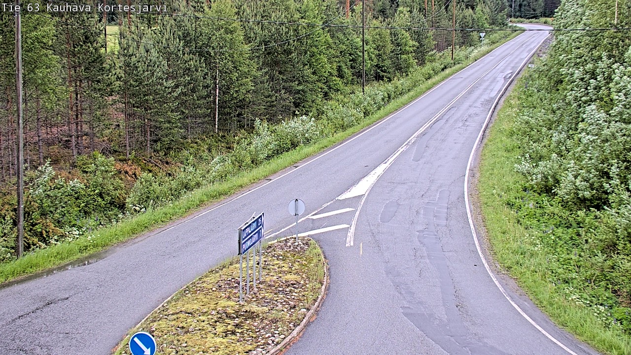 Weather Camera Image Väg 63 Kauhava Kortesjärvi, Kauhava, Etelä-Pohjanmaa