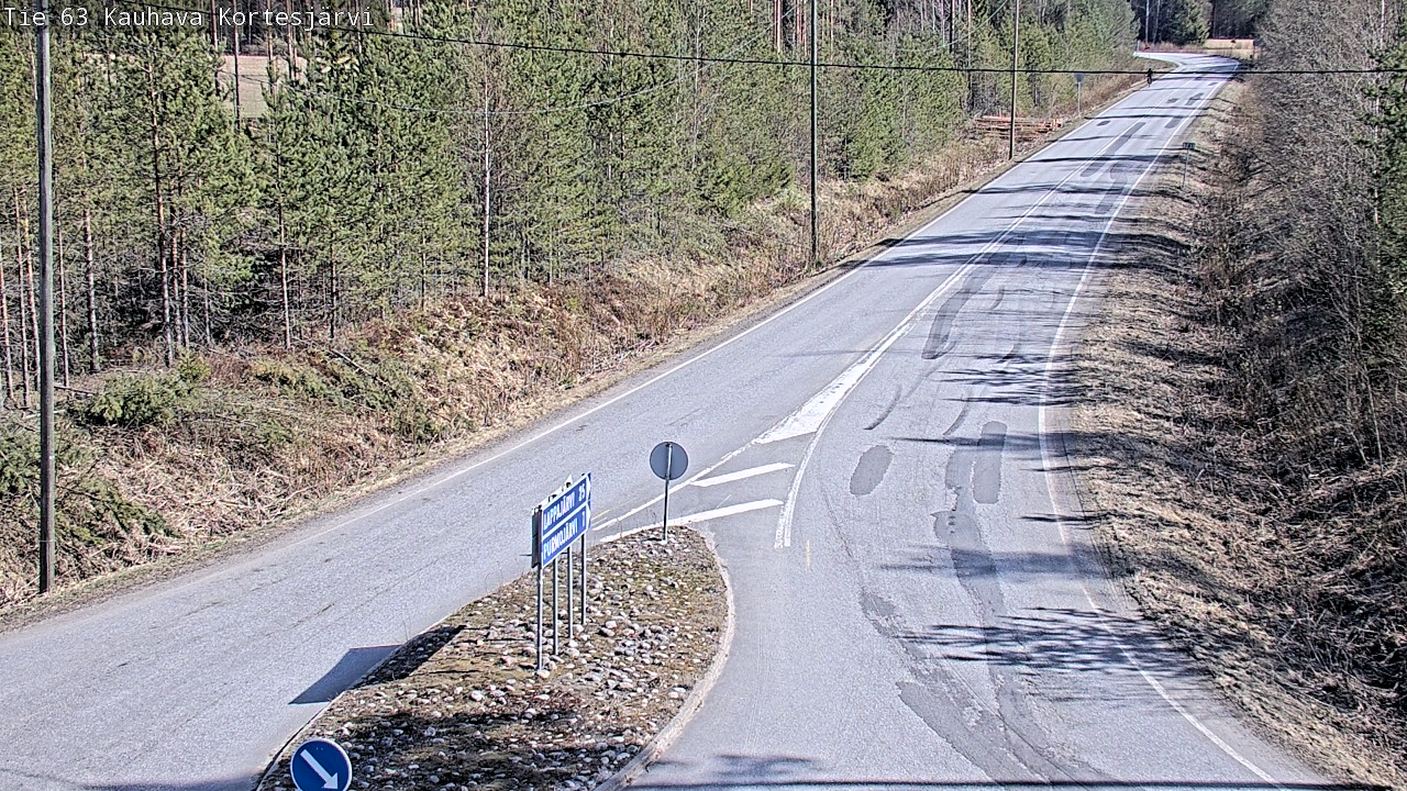 Weather Camera Image Road 63 Kauhava Kortesjärvi, Kauhava, Etelä-Pohjanmaa