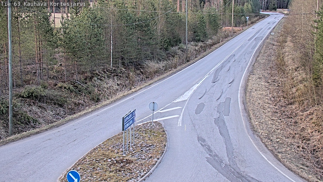 Weather Camera Image Väg 63 Kauhava Kortesjärvi, Kauhava, Etelä-Pohjanmaa