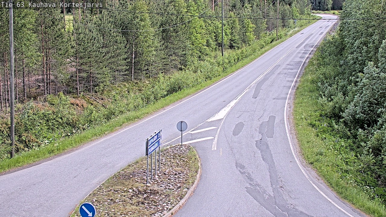Weather Camera Image Väg 63 Kauhava Kortesjärvi, Kauhava, Etelä-Pohjanmaa