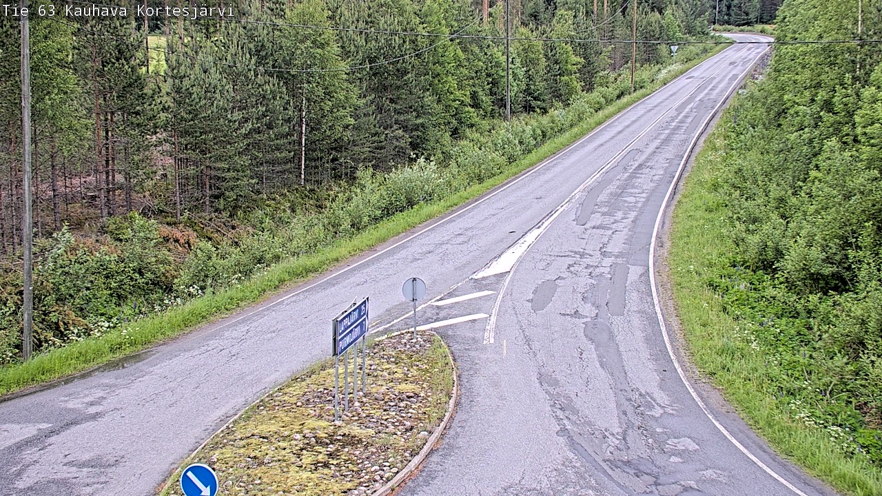 Weather Camera Image Väg 63 Kauhava Kortesjärvi, Kauhava, Etelä-Pohjanmaa