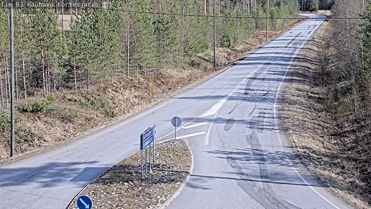 Weather Camera Image Road 63 Kauhava Kortesjärvi, Kauhava, Etelä-Pohjanmaa