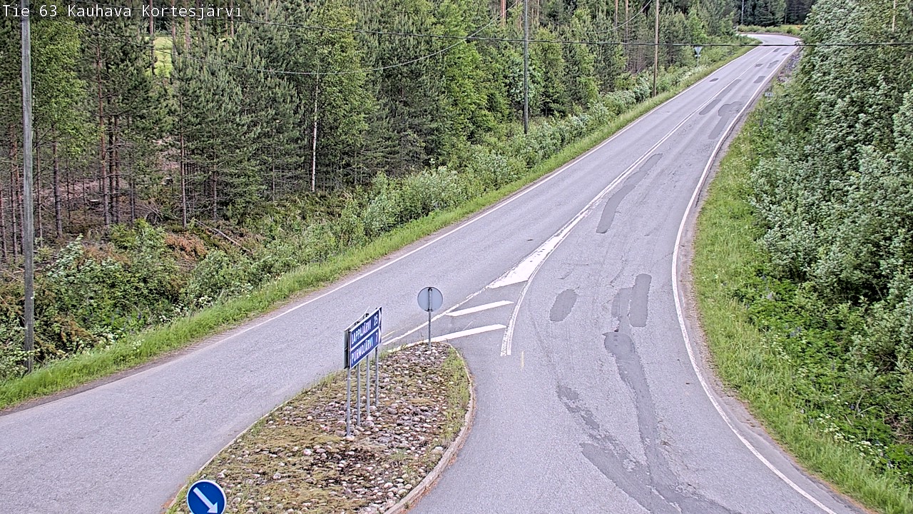 Weather Camera Image Väg 63 Kauhava Kortesjärvi, Kauhava, Etelä-Pohjanmaa