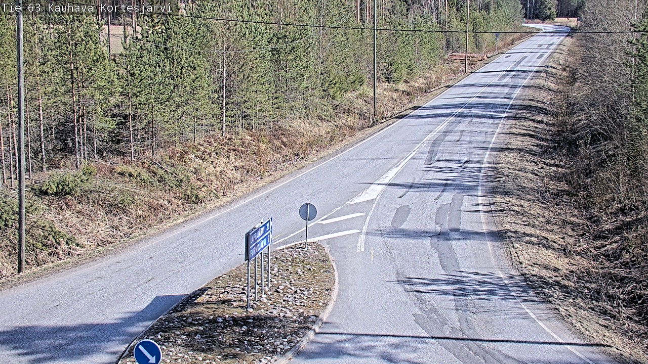 Weather Camera Image Road 63 Kauhava Kortesjärvi, Kauhava, Etelä-Pohjanmaa