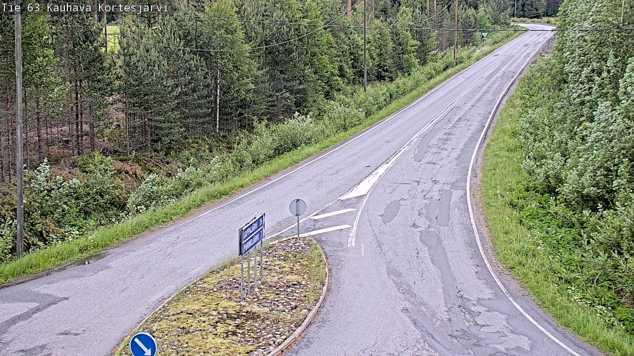 Weather Camera Image Väg 63 Kauhava Kortesjärvi, Kauhava, Etelä-Pohjanmaa