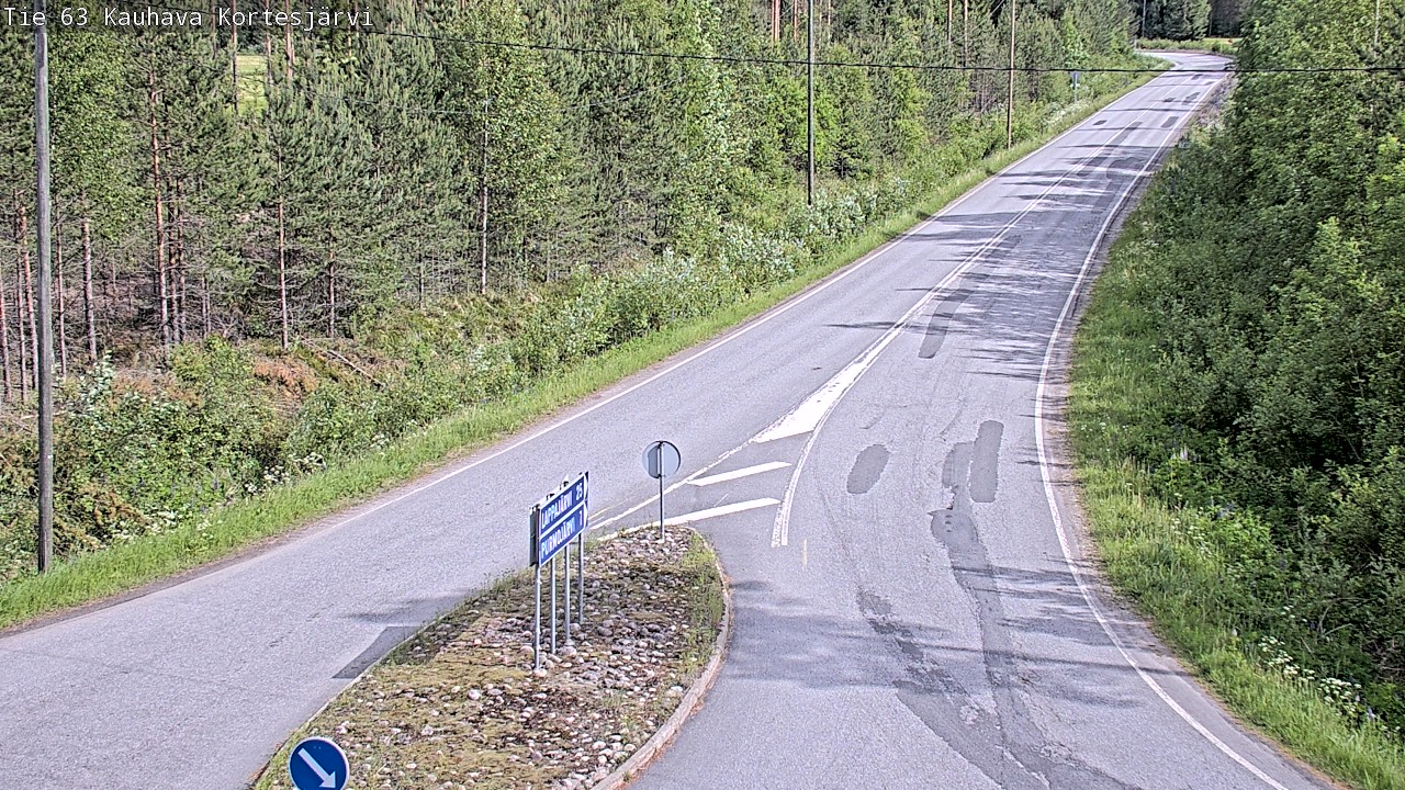 Weather Camera Image Väg 63 Kauhava Kortesjärvi, Kauhava, Etelä-Pohjanmaa