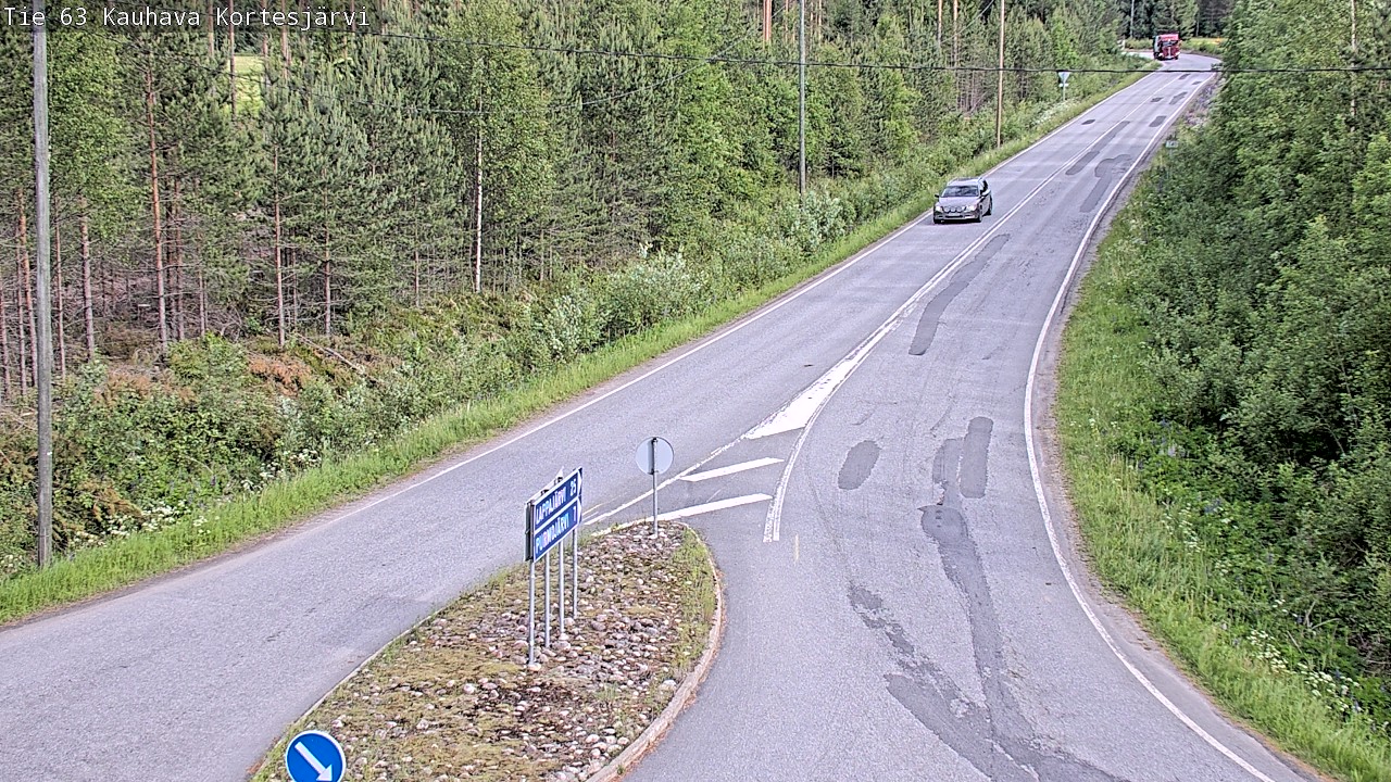 Weather Camera Image Väg 63 Kauhava Kortesjärvi, Kauhava, Etelä-Pohjanmaa