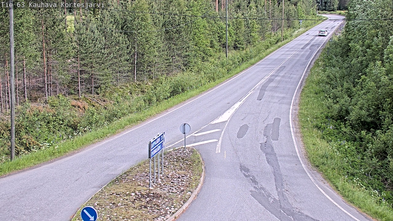 Weather Camera Image Väg 63 Kauhava Kortesjärvi, Kauhava, Etelä-Pohjanmaa