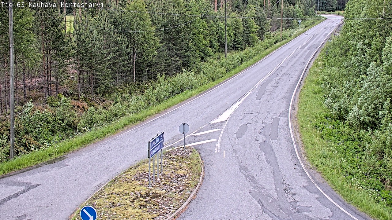 Weather Camera Image Väg 63 Kauhava Kortesjärvi, Kauhava, Etelä-Pohjanmaa