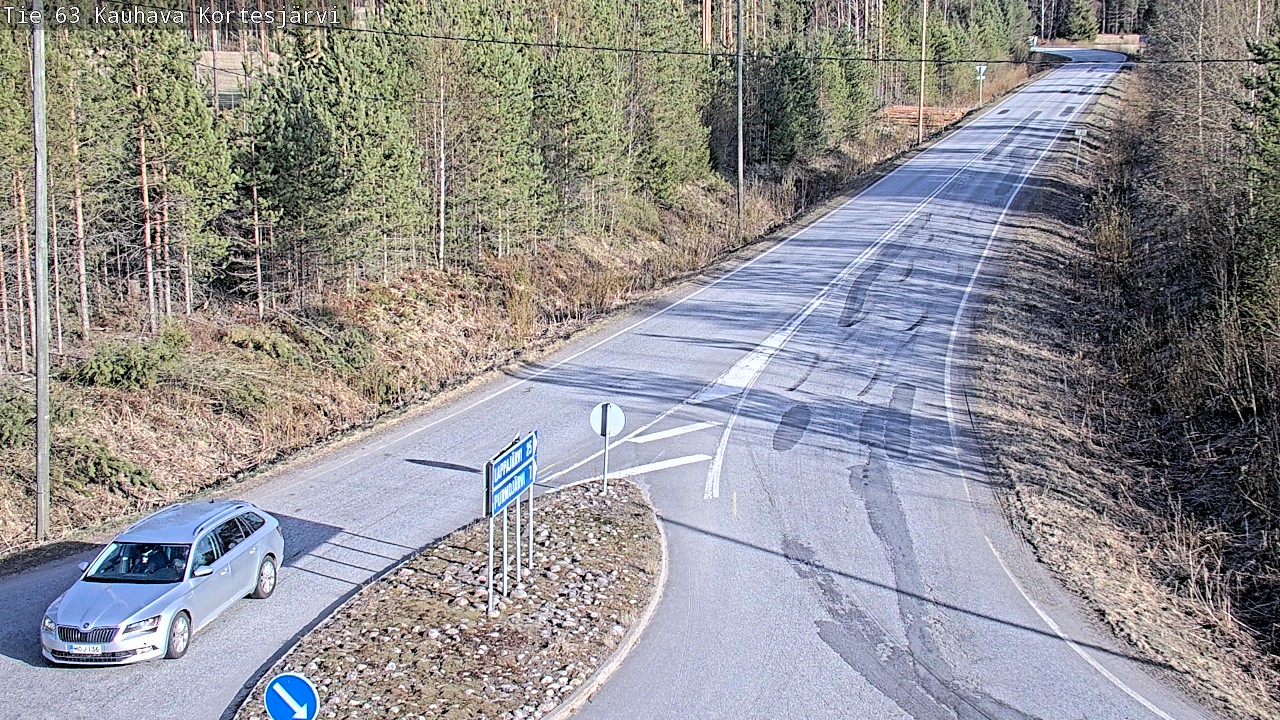 Weather Camera Image Road 63 Kauhava Kortesjärvi, Kauhava, Etelä-Pohjanmaa