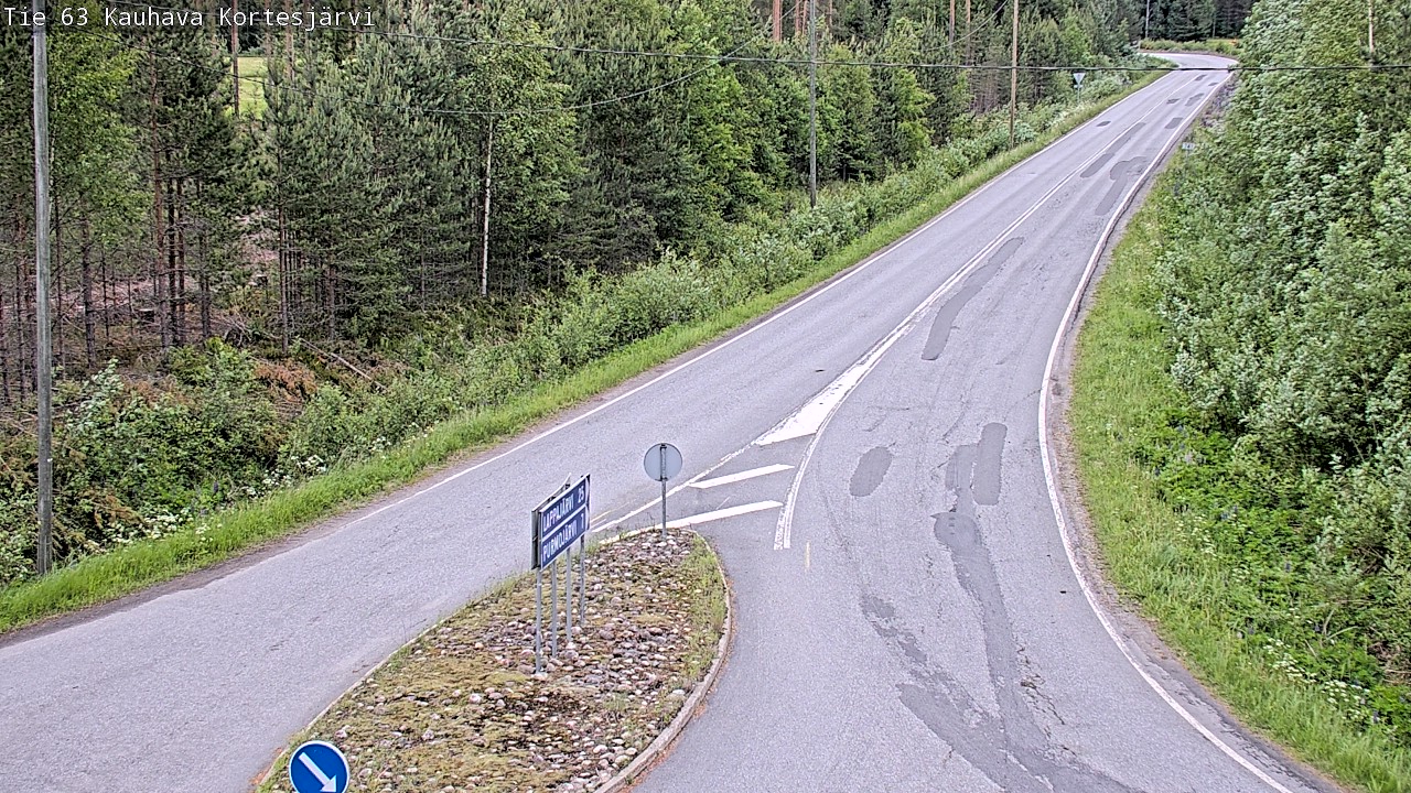 Weather Camera Image Väg 63 Kauhava Kortesjärvi, Kauhava, Etelä-Pohjanmaa