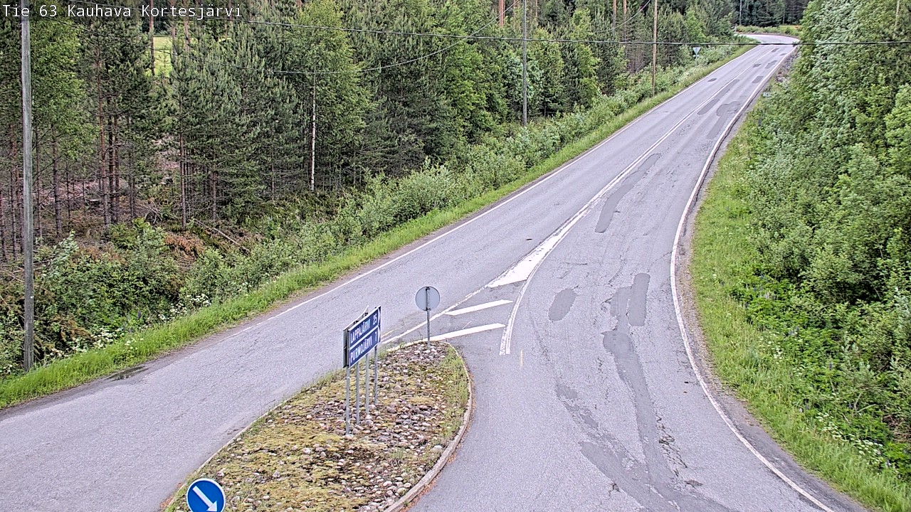 Weather Camera Image Väg 63 Kauhava Kortesjärvi, Kauhava, Etelä-Pohjanmaa