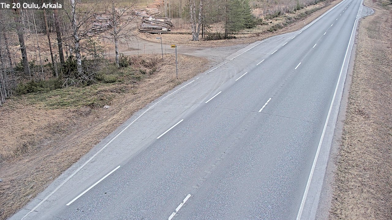 Weather Camera Image Väg 20 Oulu, Arkala, Oulu, Pohjois-Pohjanmaa