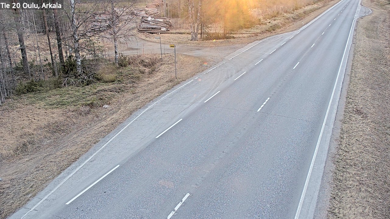Weather Camera Image Väg 20 Oulu, Arkala, Oulu, Pohjois-Pohjanmaa