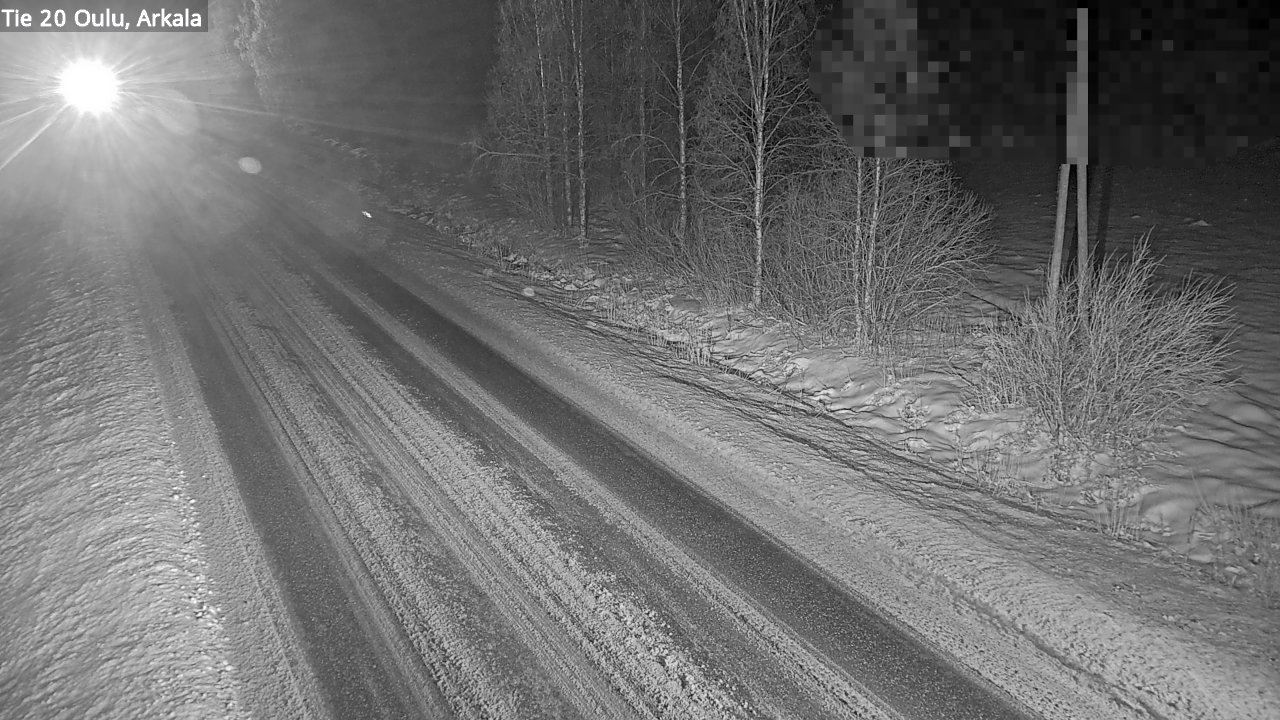 Weather Camera Image Väg 20 Oulu, Arkala, Oulu, Pohjois-Pohjanmaa