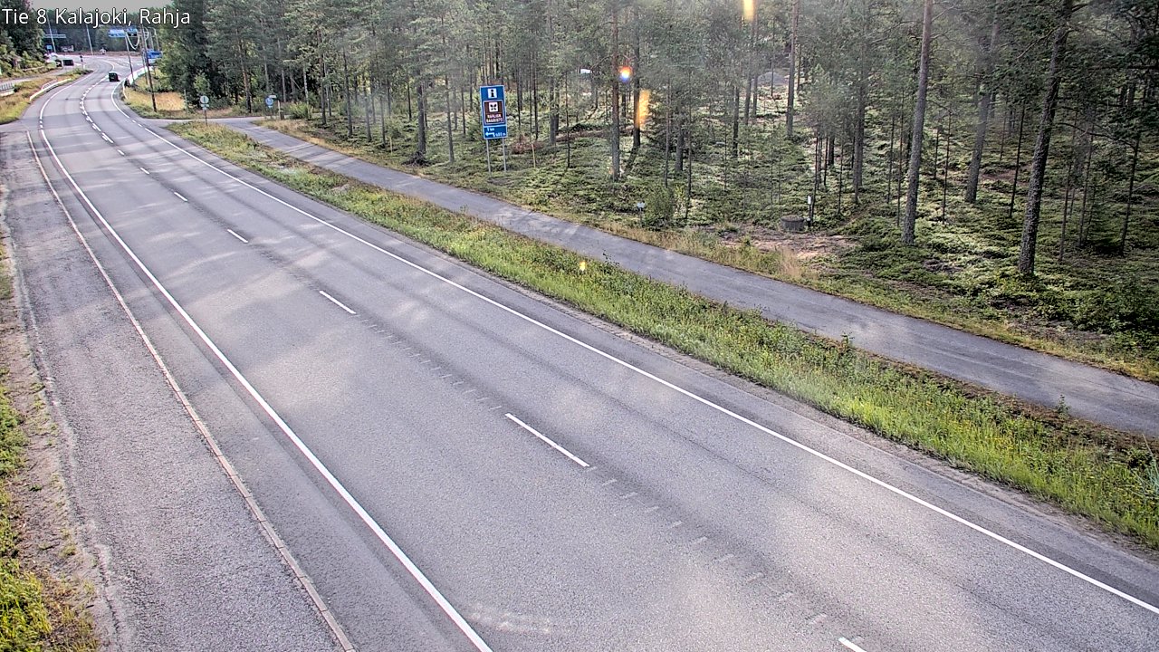 Weather Camera Image Road 8 Kalajoki, Rahja, Kalajoki, Pohjois-Pohjanmaa