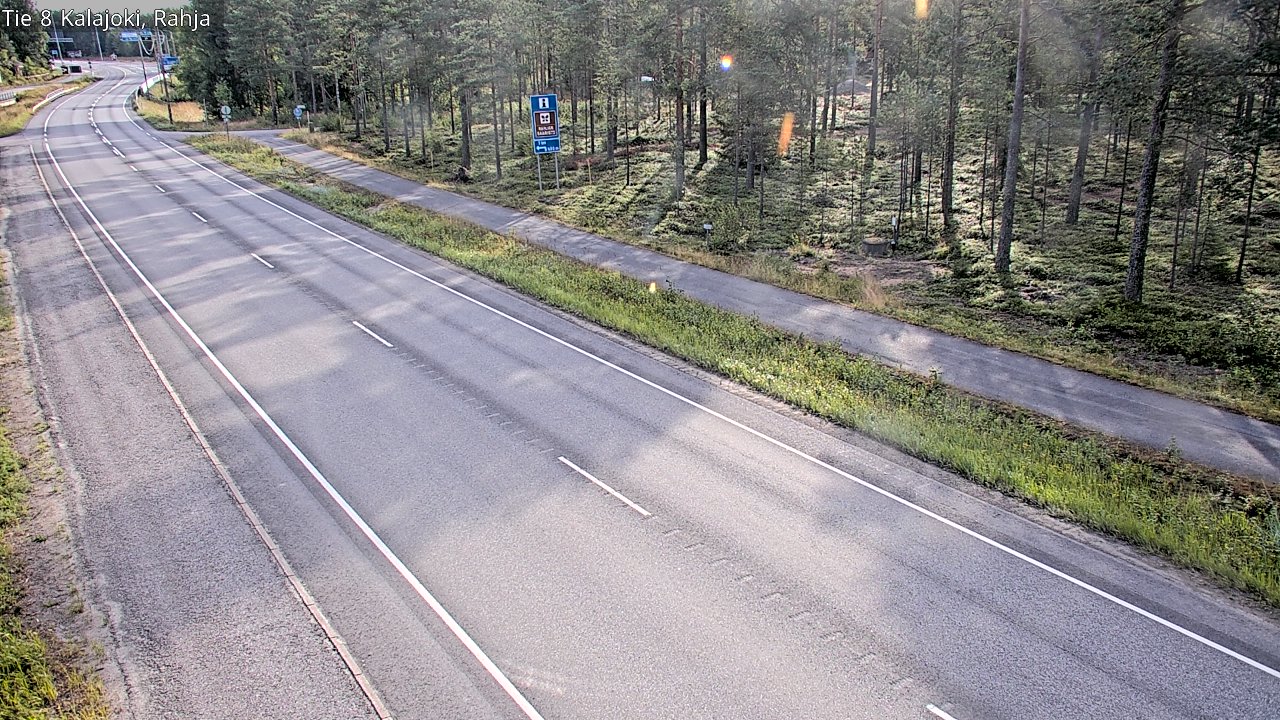 Weather Camera Image Road 8 Kalajoki, Rahja, Kalajoki, Pohjois-Pohjanmaa
