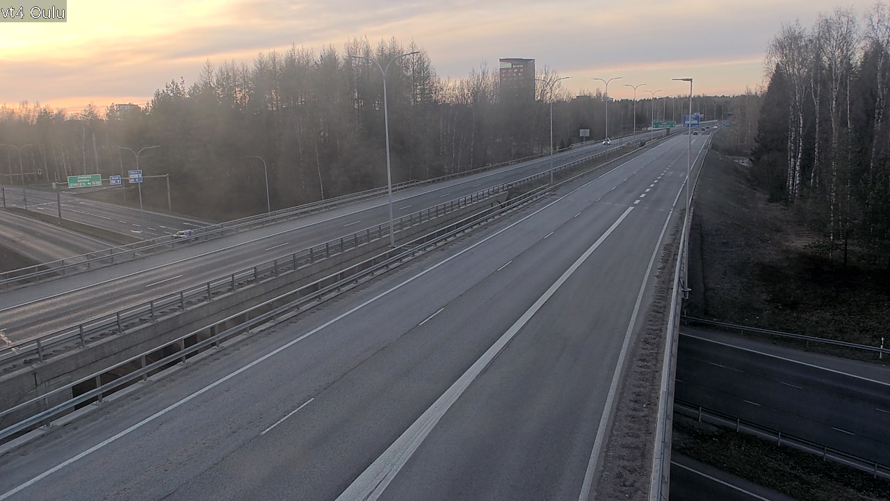 Weather Camera Image Väg 4 Uleåborg, Oulu, Pohjois-Pohjanmaa