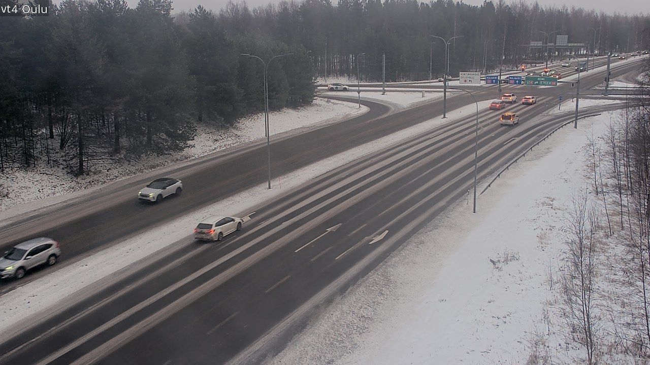 Weather Camera Image Väg 4 Uleåborg, Oulu, Pohjois-Pohjanmaa
