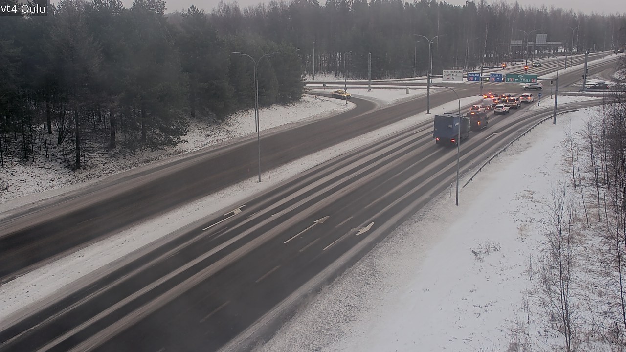 Weather Camera Image Väg 4 Uleåborg, Oulu, Pohjois-Pohjanmaa