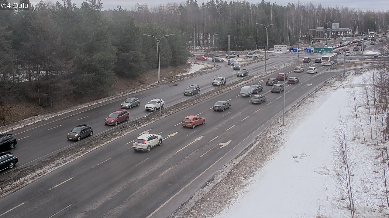Weather Camera Image Väg 4 Uleåborg, Oulu, Pohjois-Pohjanmaa