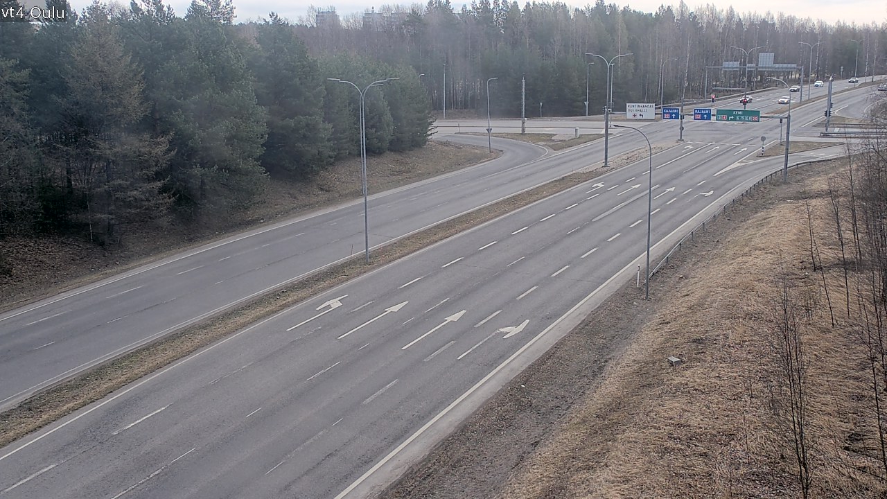 Weather Camera Image Väg 4 Uleåborg, Oulu, Pohjois-Pohjanmaa