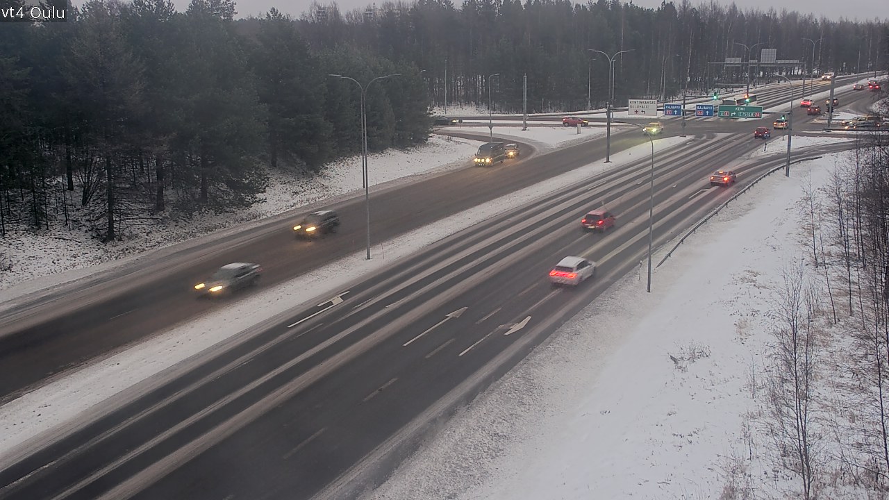 Weather Camera Image Väg 4 Uleåborg, Oulu, Pohjois-Pohjanmaa