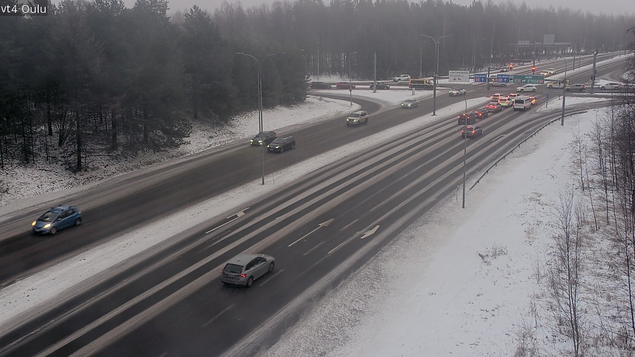 Weather Camera Image Väg 4 Uleåborg, Oulu, Pohjois-Pohjanmaa