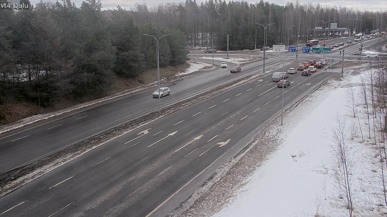 Weather Camera Image Väg 4 Uleåborg, Oulu, Pohjois-Pohjanmaa