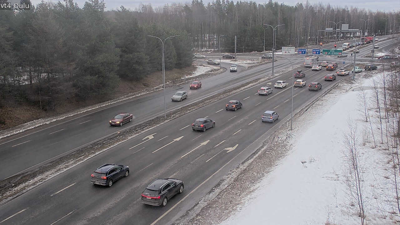 Weather Camera Image Väg 4 Uleåborg, Oulu, Pohjois-Pohjanmaa