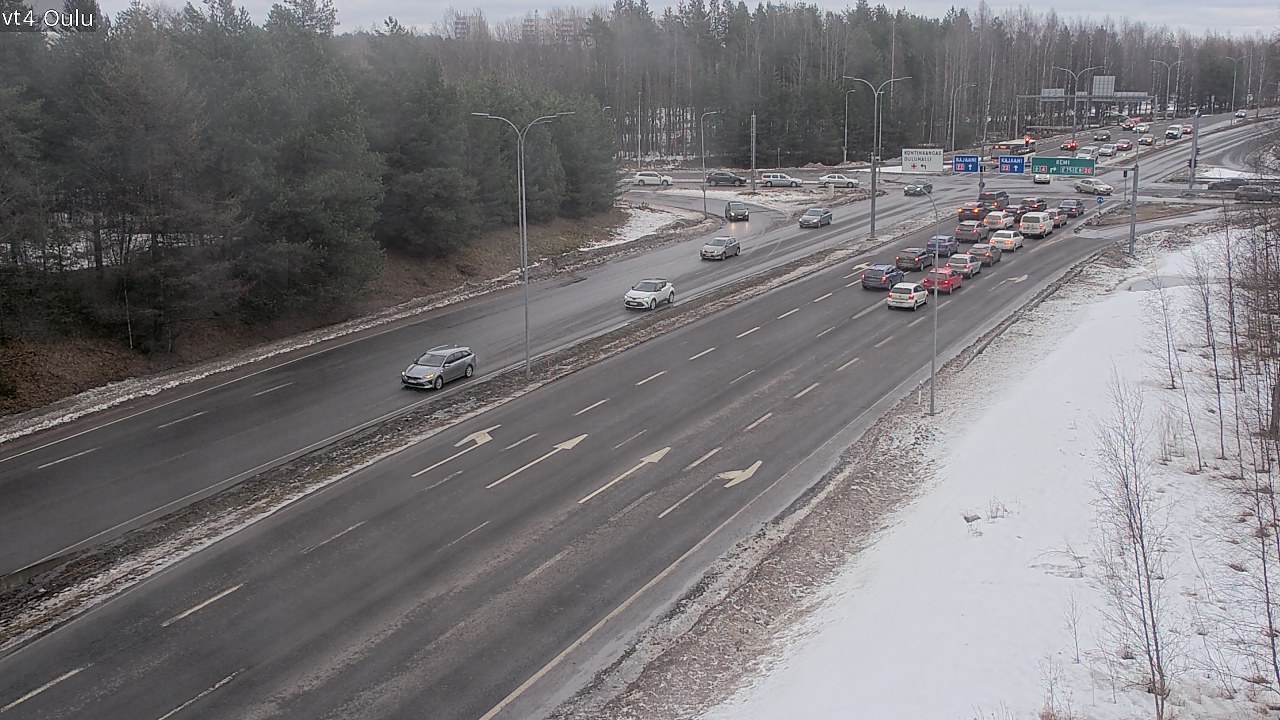 Weather Camera Image Väg 4 Uleåborg, Oulu, Pohjois-Pohjanmaa