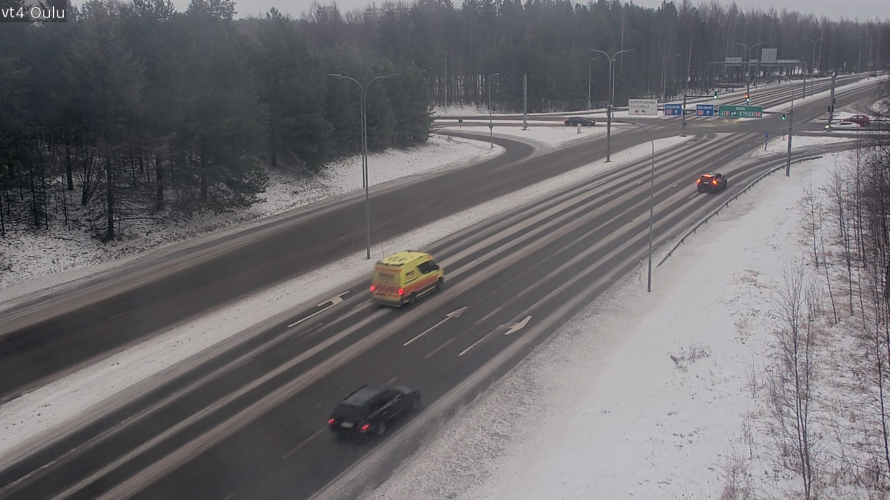 Weather Camera Image Väg 4 Uleåborg, Oulu, Pohjois-Pohjanmaa