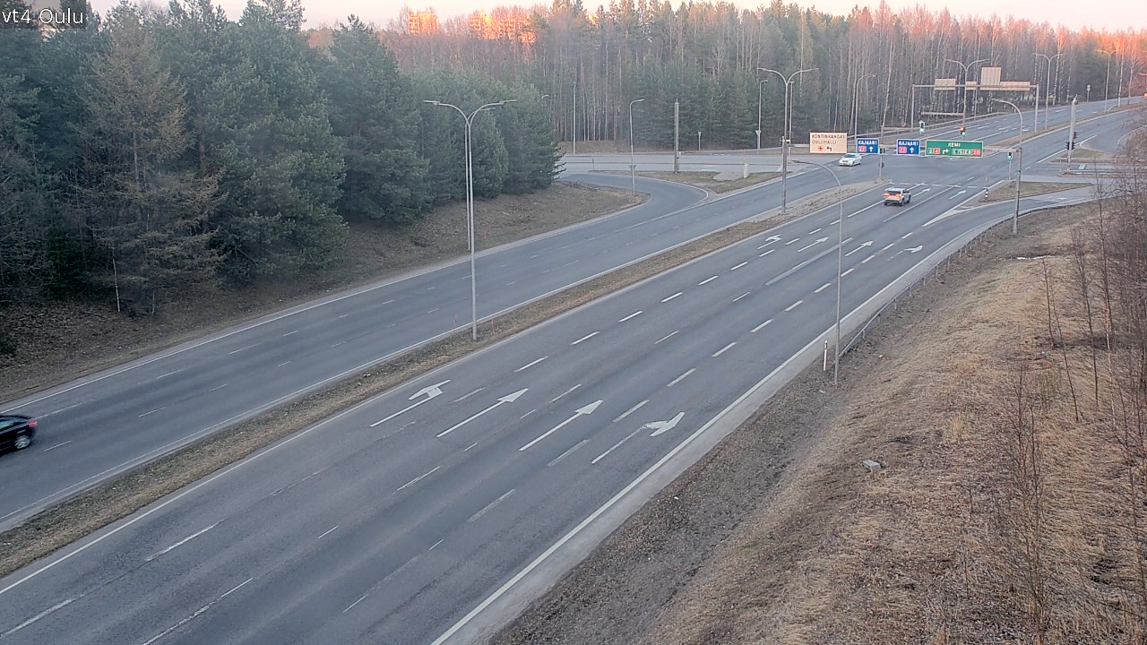 Weather Camera Image Väg 4 Uleåborg, Oulu, Pohjois-Pohjanmaa