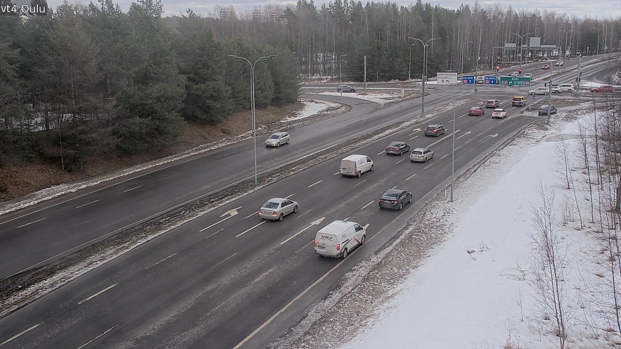 Weather Camera Image Väg 4 Uleåborg, Oulu, Pohjois-Pohjanmaa
