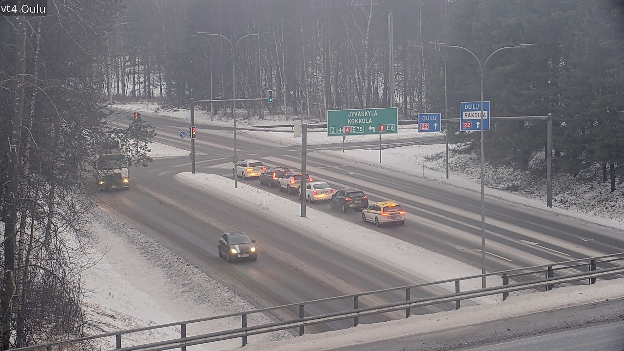 Weather Camera Image Väg 4 Uleåborg, Oulu, Pohjois-Pohjanmaa