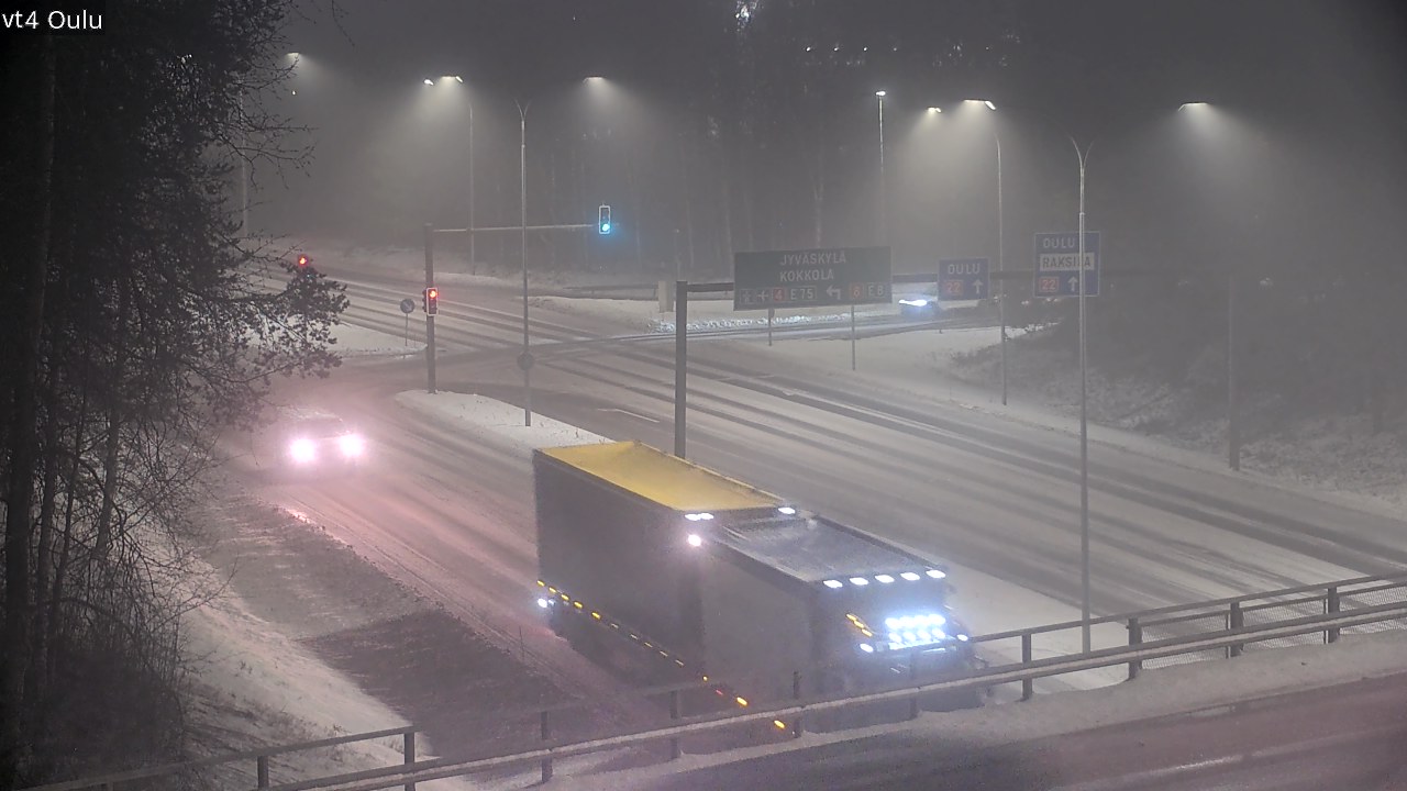 Weather Camera Image Väg 4 Uleåborg, Oulu, Pohjois-Pohjanmaa