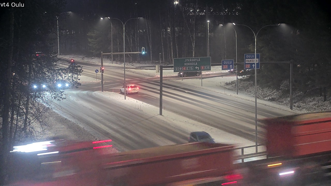 Weather Camera Image Väg 4 Uleåborg, Oulu, Pohjois-Pohjanmaa