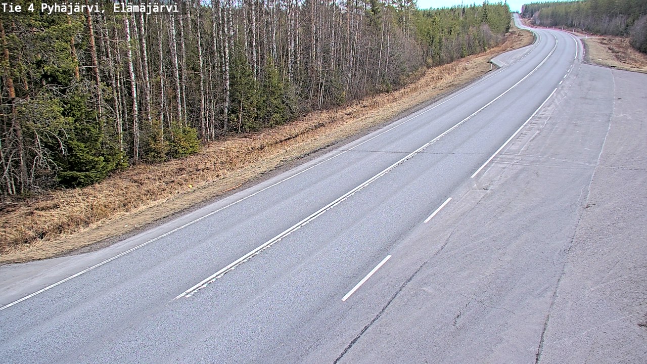Weather Camera Image Road 4 Pyhäjärvi, Elämäjärvi, Pyhäjärvi, Pohjois-Pohjanmaa