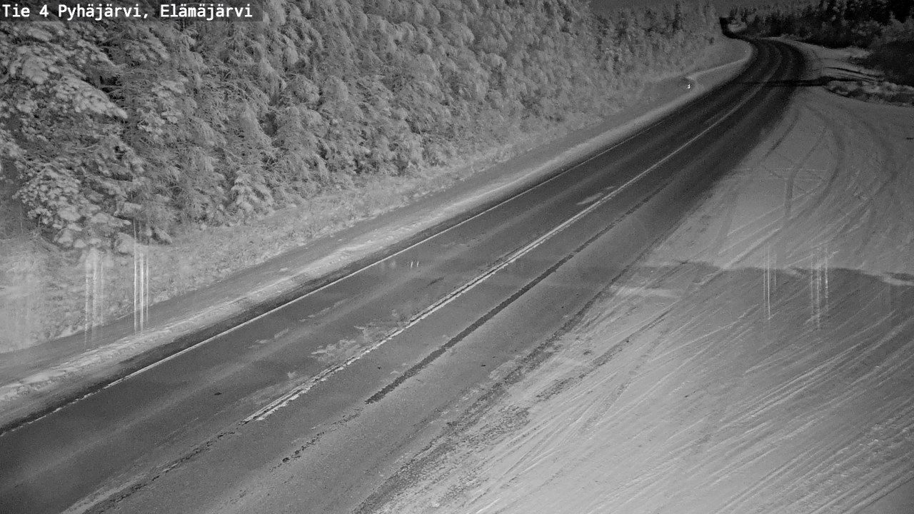 Weather Camera Image Road 4 Pyhäjärvi, Elämäjärvi, Pyhäjärvi, Pohjois-Pohjanmaa