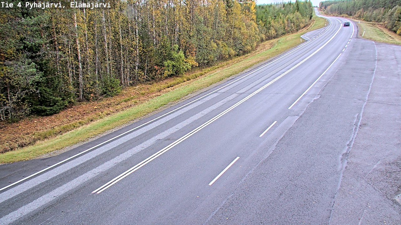 Weather Camera Image Road 4 Pyhäjärvi, Elämäjärvi, Pyhäjärvi, Pohjois-Pohjanmaa