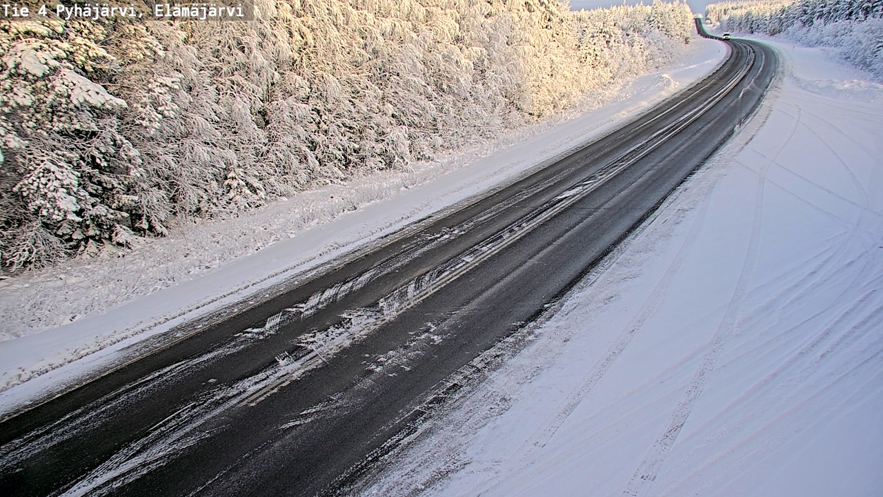 Weather Camera Image Väg 4 Pyhäjärvi, Elämäjärvi, Pyhäjärvi, Pohjois-Pohjanmaa