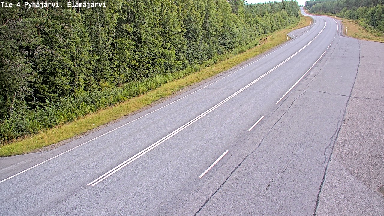Weather Camera Image Väg 4 Pyhäjärvi, Elämäjärvi, Pyhäjärvi, Pohjois-Pohjanmaa