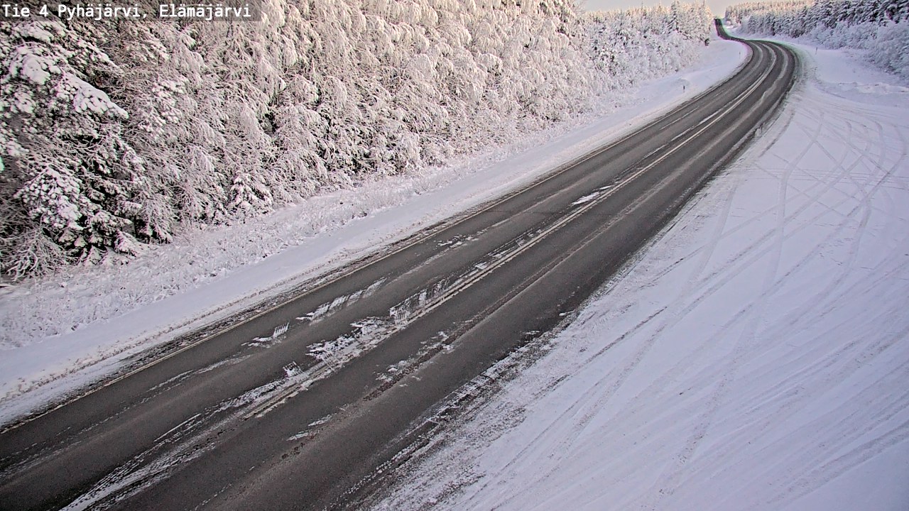 Weather Camera Image Road 4 Pyhäjärvi, Elämäjärvi, Pyhäjärvi, Pohjois-Pohjanmaa