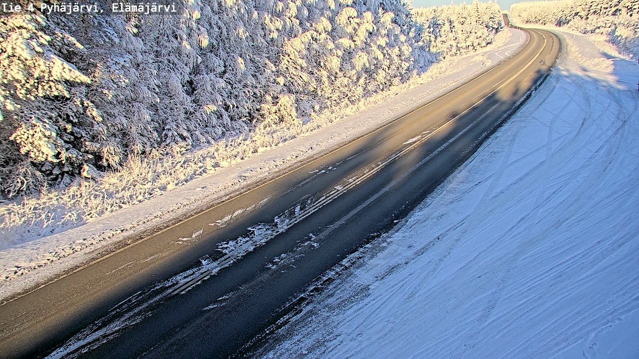 Weather Camera Image Road 4 Pyhäjärvi, Elämäjärvi, Pyhäjärvi, Pohjois-Pohjanmaa