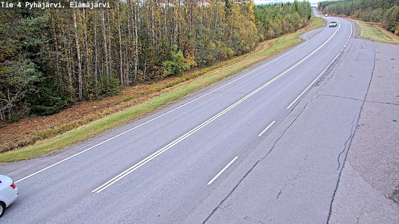 Weather Camera Image Väg 4 Pyhäjärvi, Elämäjärvi, Pyhäjärvi, Pohjois-Pohjanmaa