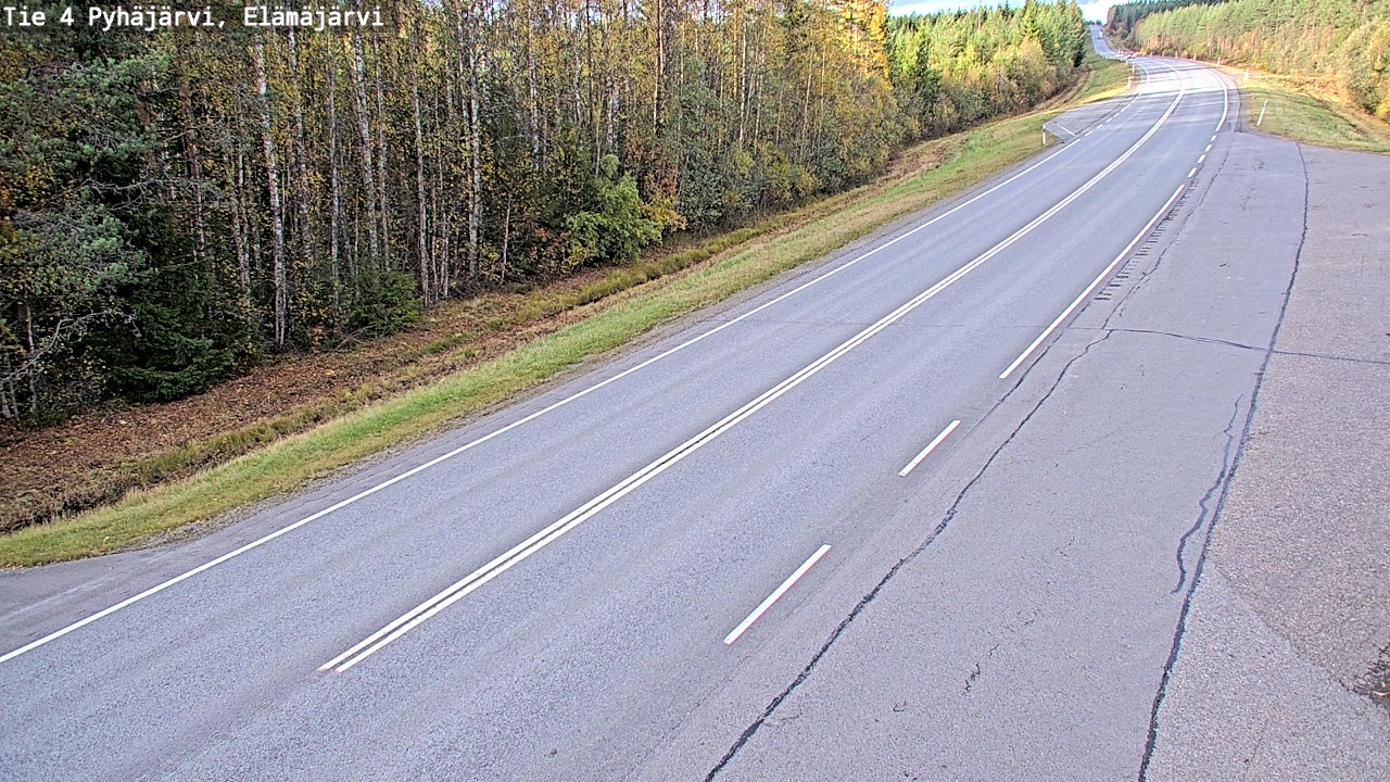Weather Camera Image Väg 4 Pyhäjärvi, Elämäjärvi, Pyhäjärvi, Pohjois-Pohjanmaa
