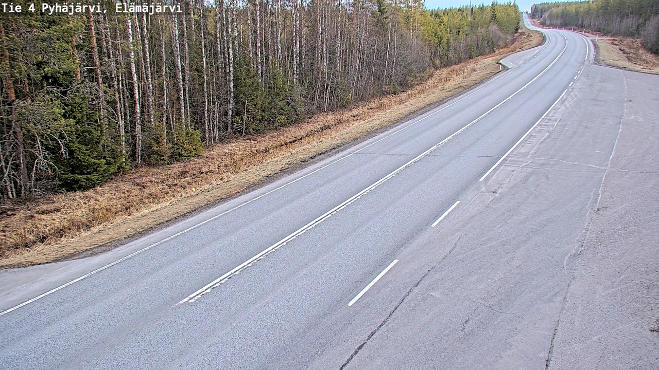 Weather Camera Image Väg 4 Pyhäjärvi, Elämäjärvi, Pyhäjärvi, Pohjois-Pohjanmaa