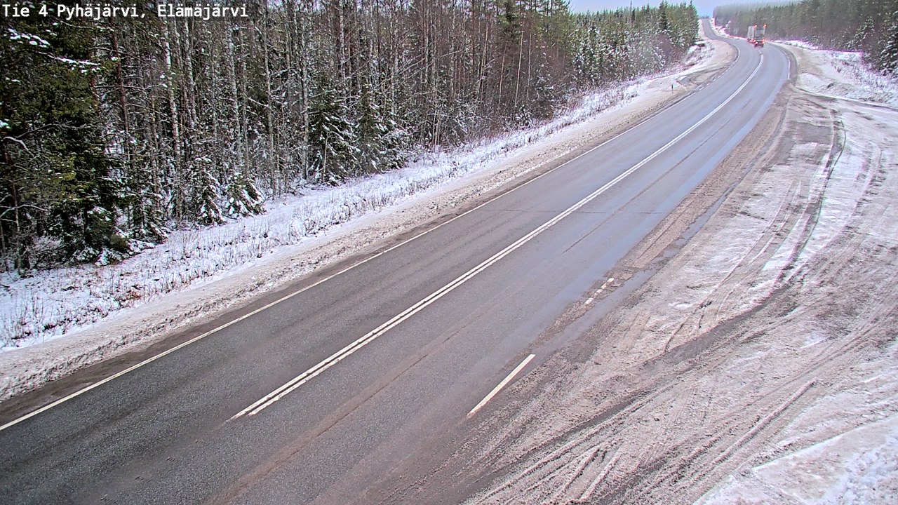 Weather Camera Image Väg 4 Pyhäjärvi, Elämäjärvi, Pyhäjärvi, Pohjois-Pohjanmaa