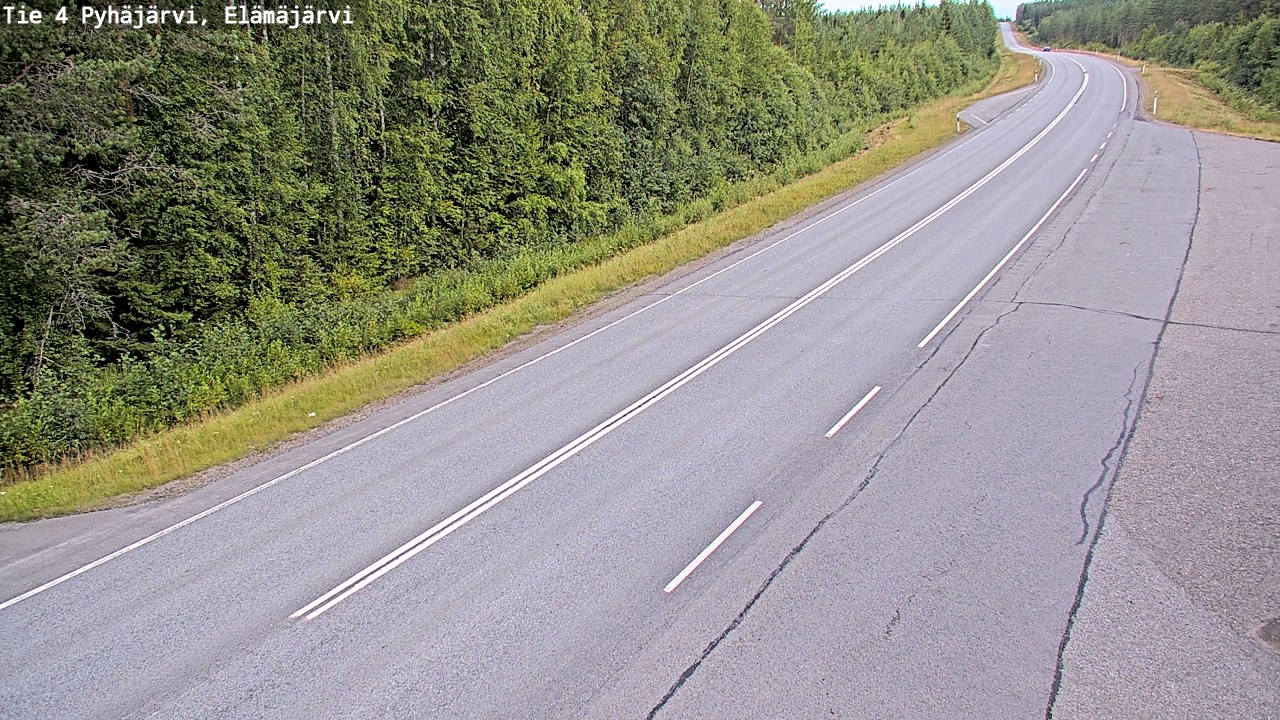 Weather Camera Image Väg 4 Pyhäjärvi, Elämäjärvi, Pyhäjärvi, Pohjois-Pohjanmaa